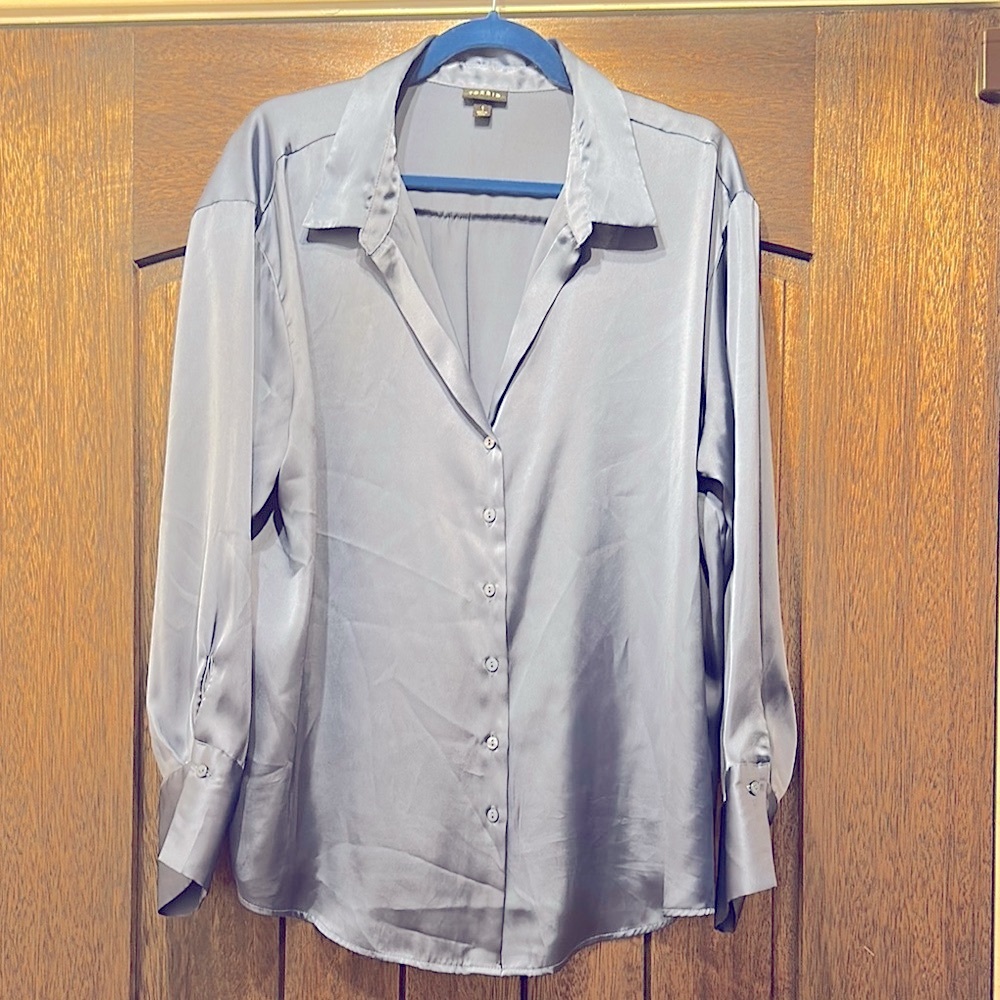 Elegant Slate Blue Women's Top